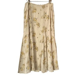 Sundance 100% Silk Floral Maxi Boho Skirt Sz 12